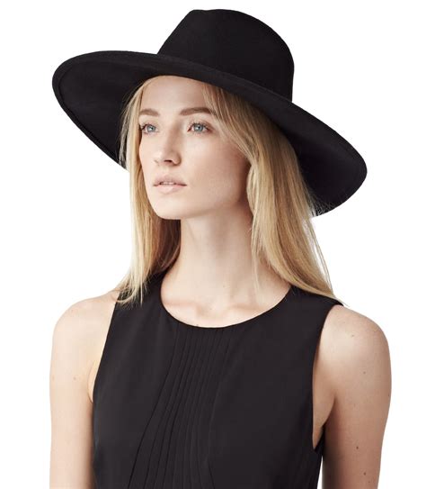 stylish wide brim hat.